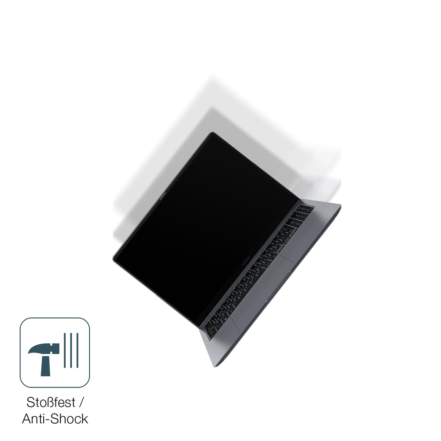 Schutz gegen Kratzer auf dem Samsung Galaxy Book 4 Pro 16 Zoll Glas durch Schlüssel, Stöße gegen die Tischkante oder Stürze