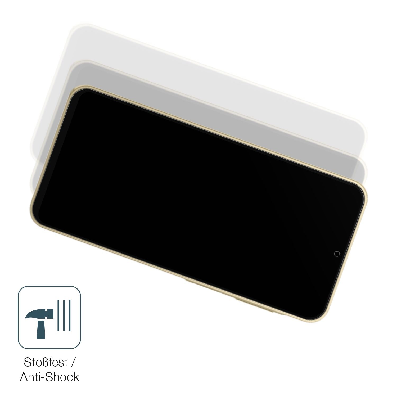 Schutz gegen Kratzer auf dem Samsung Galaxy Buddy4 Glas durch Schlüssel, Stöße gegen die Tischkante oder Stürze