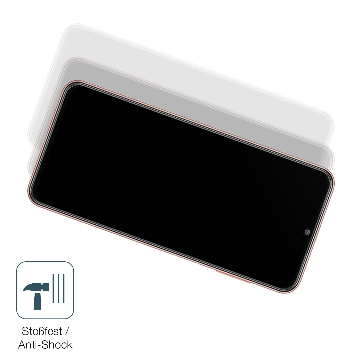 Schutz gegen Kratzer auf dem Samsung Galaxy M13 4G Glas durch Schlüssel, Stöße gegen die Tischkante oder Stürze