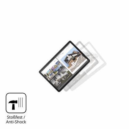 Schutz gegen Kratzer auf dem Samsung Galaxy Tab S10 Lite Glas durch Schlüssel, Stöße gegen die Tischkante oder Stürze