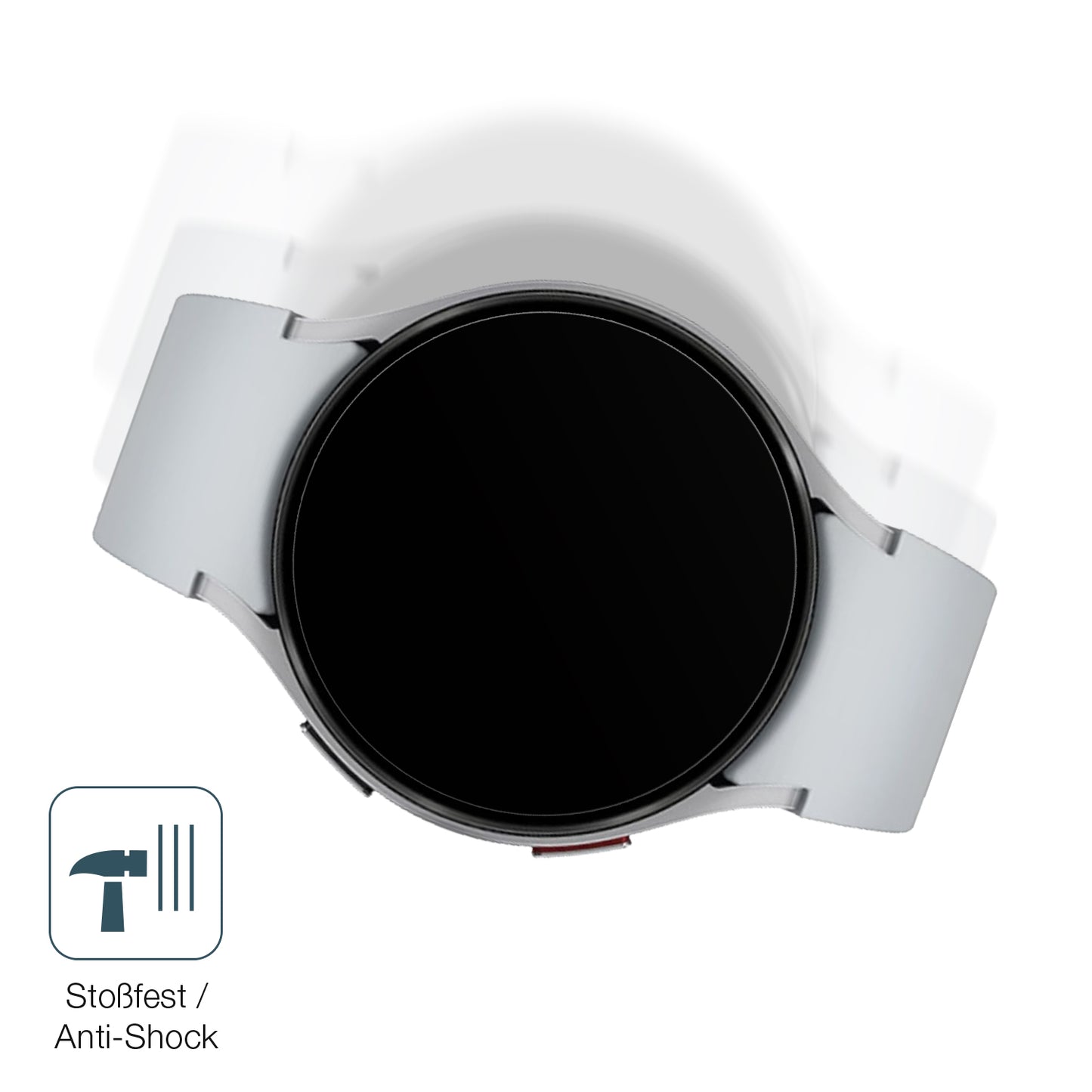 Schutz gegen Kratzer auf dem Samsung Galaxy Watch 6 47mm Glas durch Schlüssel, Stöße gegen die Tischkante oder Stürze