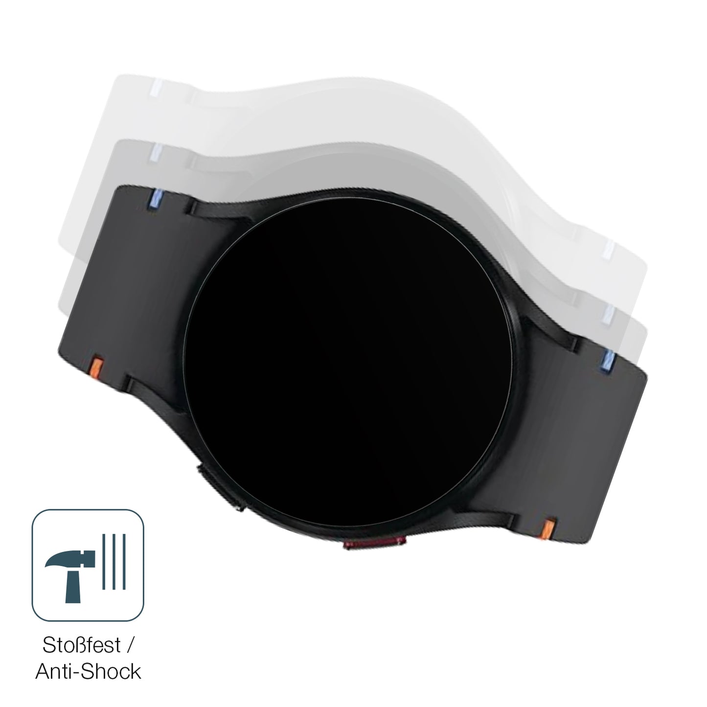 Schutz gegen Kratzer auf dem Samsung Galaxy Watch FE 40mm Glas durch Schlüssel, Stöße gegen die Tischkante oder Stürze
