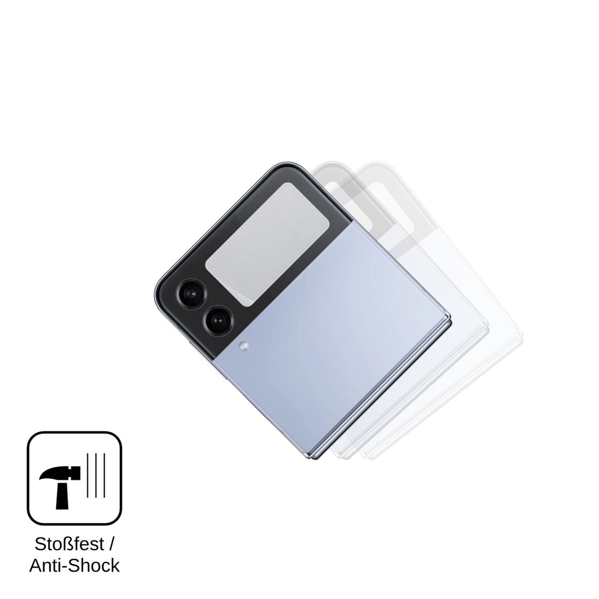 2x Screen Protector for Samsung Galaxy Z Flip4 5G Outside matte Flexible Glass 9H dipos