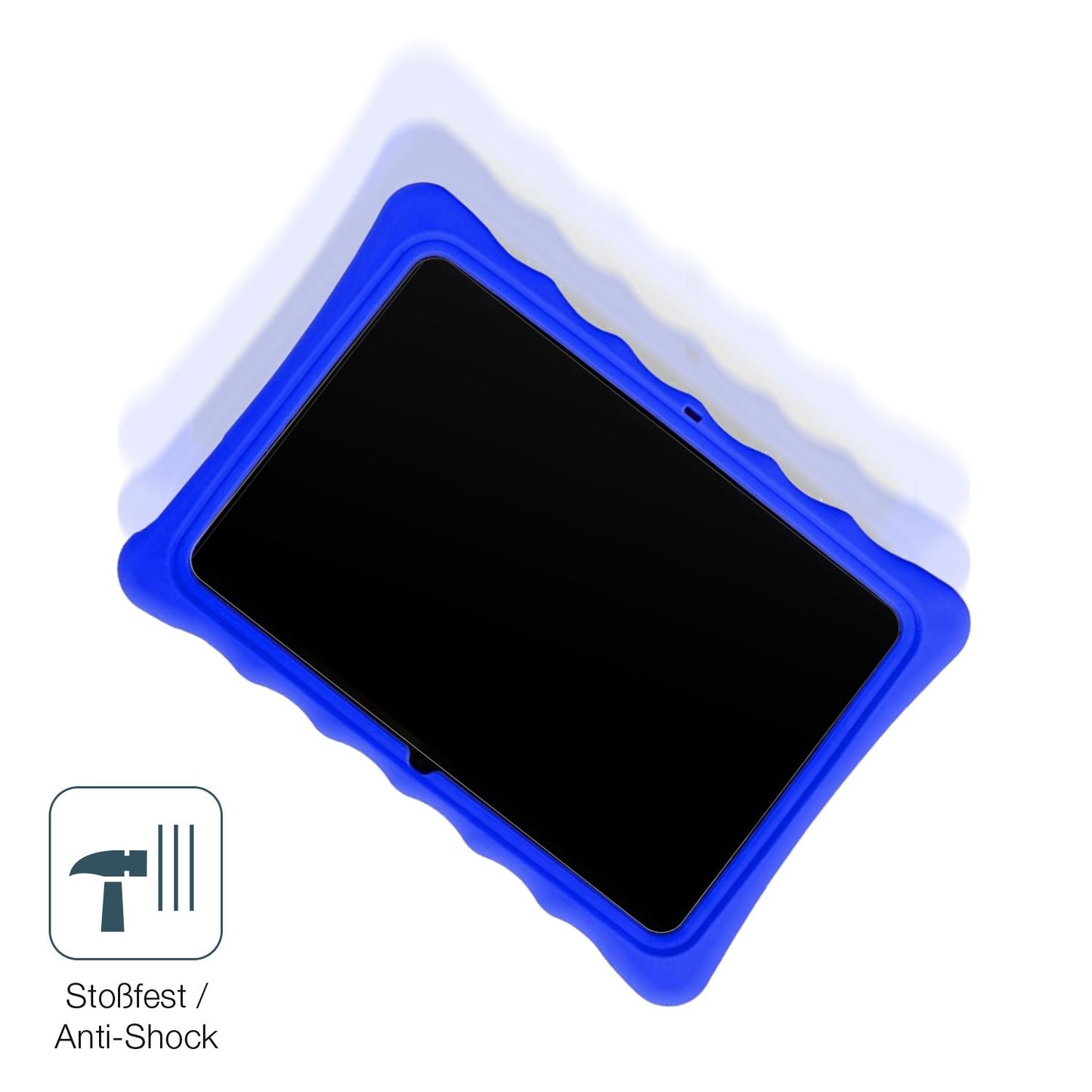 Schutz gegen Kratzer auf dem SaveFamily Evolution Kids Tablet Glas durch Schlüssel, Stöße gegen die Tischkante oder Stürze