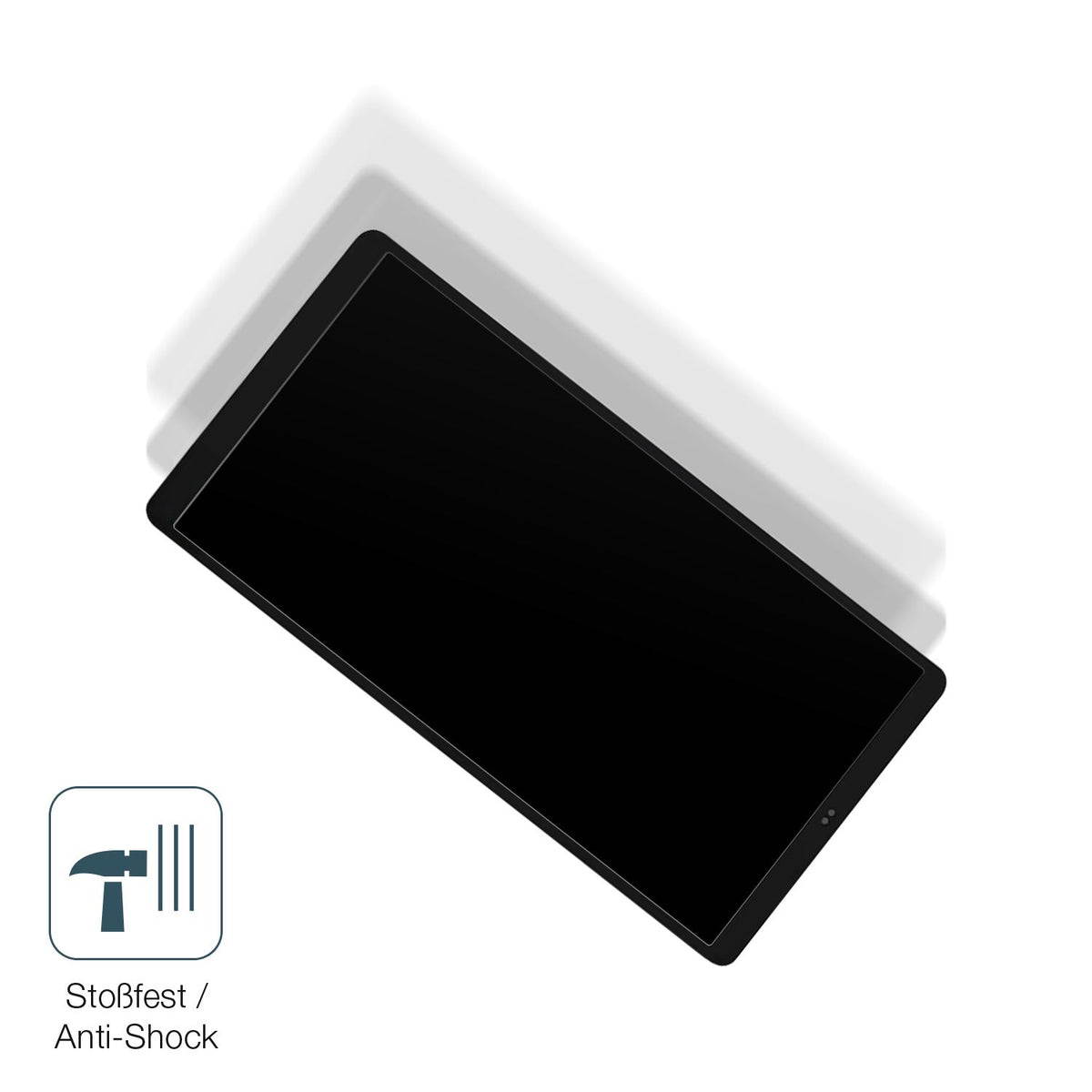 Schutz gegen Kratzer auf dem Shelly Wall Display X2 Glas durch Schlüssel, Stöße gegen die Tischkante oder Stürze