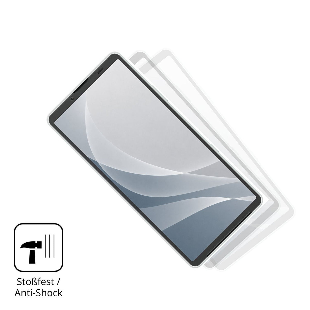 Schutz gegen Kratzer auf dem Sony Xperia 10 VIII Glas durch Schlüssel, Stöße gegen die Tischkante oder Stürze
