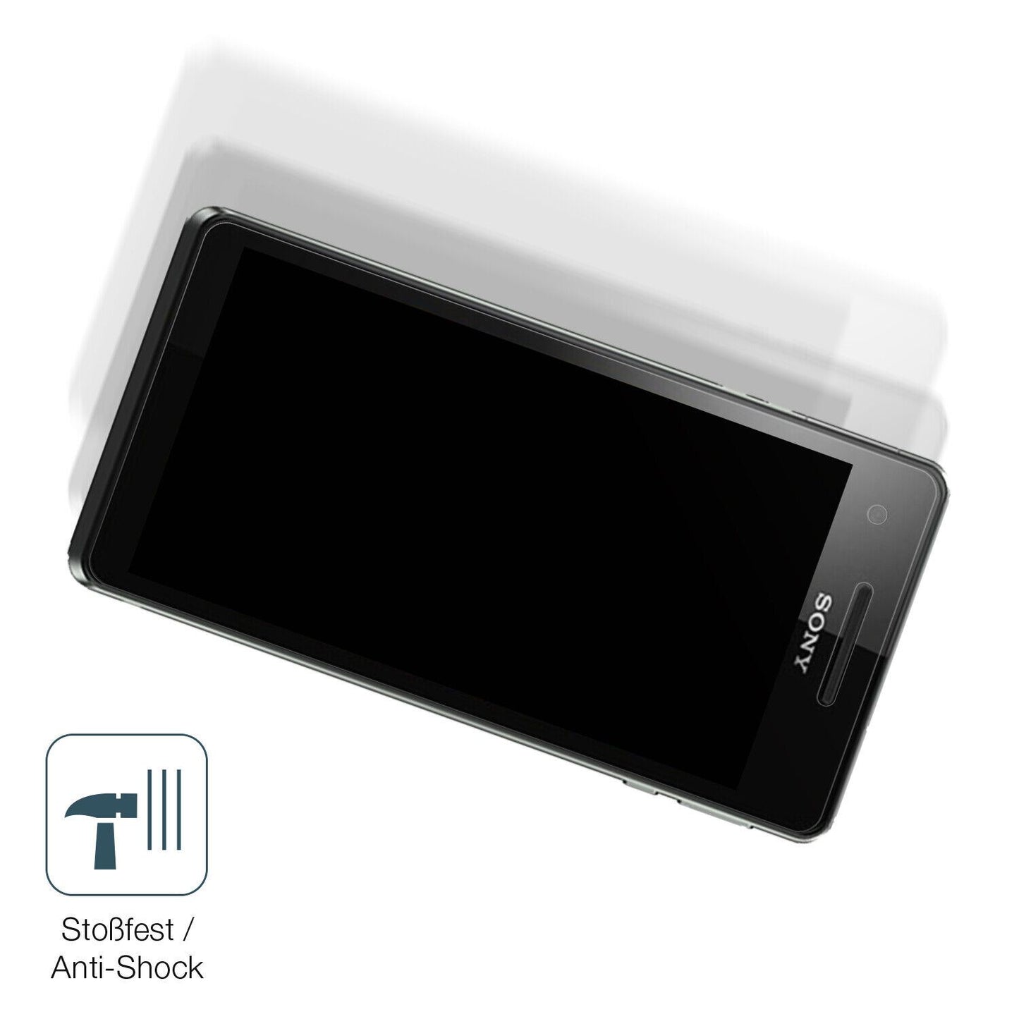 Schutz gegen Kratzer auf dem Sony Xperia V Glas durch Schlüssel, Stöße gegen die Tischkante oder Stürze