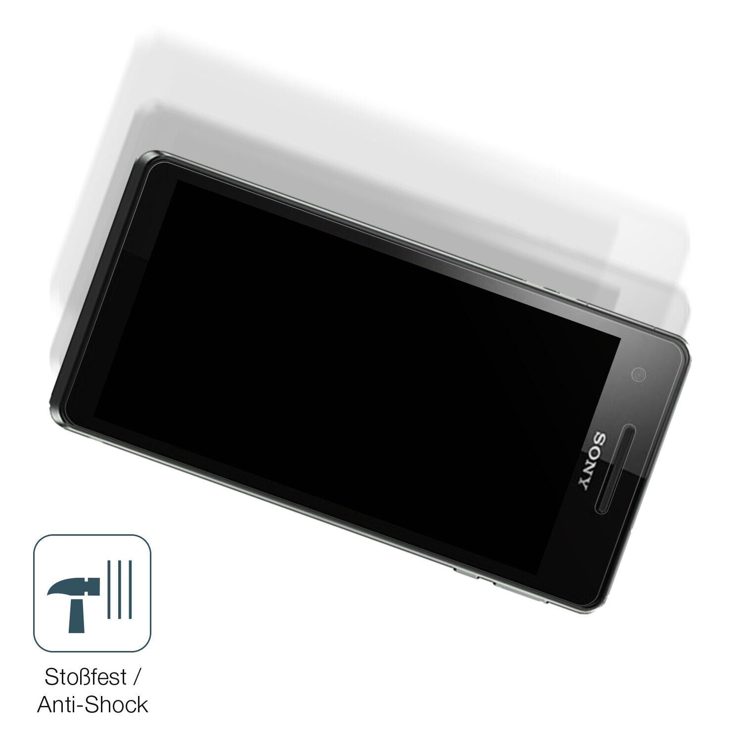 Schutz gegen Kratzer auf dem Sony Xperia V Glas durch Schlüssel, Stöße gegen die Tischkante oder Stürze