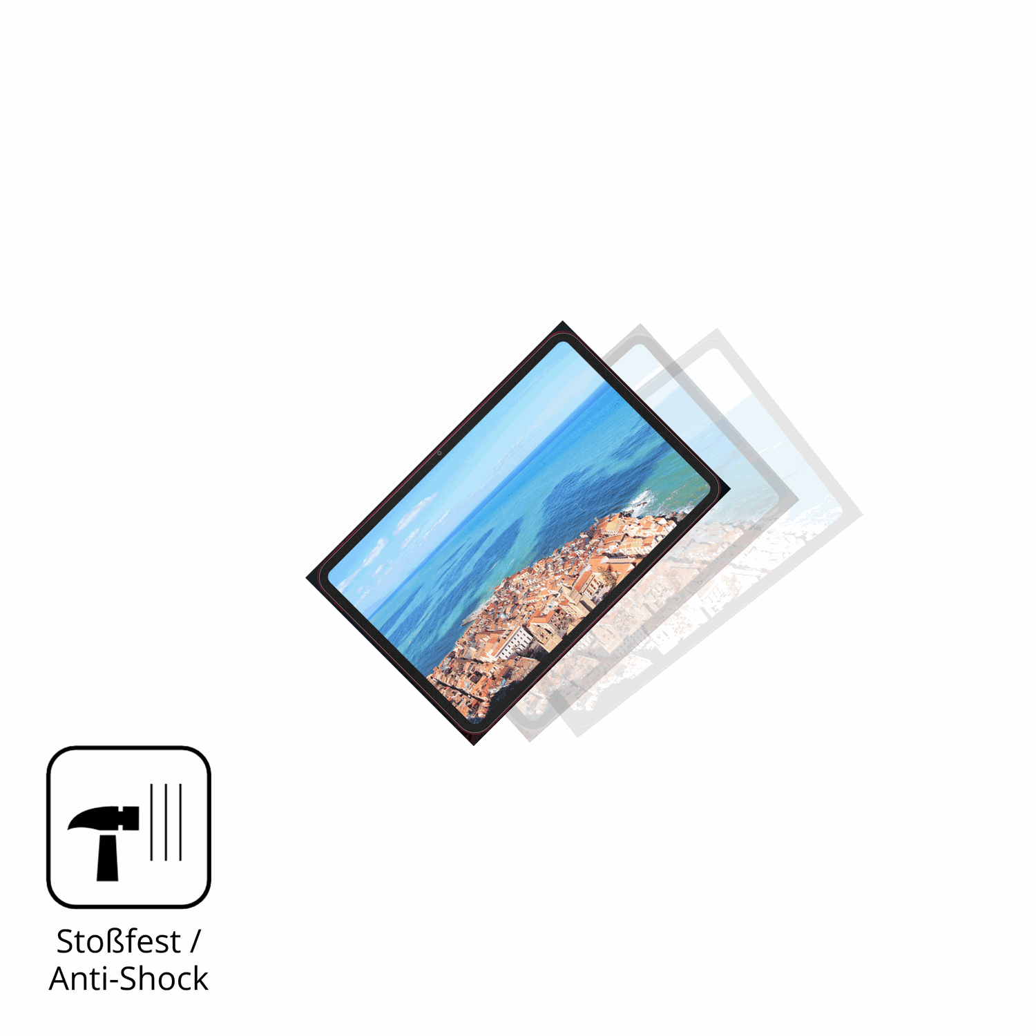 Schutz gegen Kratzer auf dem TECLAST T65 Plus Glas durch Schlüssel, Stöße gegen die Tischkante oder Stürze