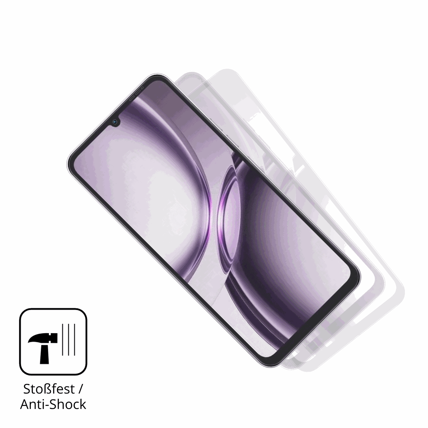 Schutz gegen Kratzer auf dem Tecno Pop 20 Glas durch Schlüssel, Stöße gegen die Tischkante oder Stürze
