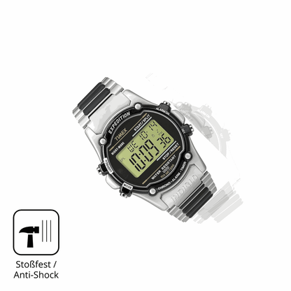 Schutz gegen Kratzer auf dem Timex Expedition Atlantis Glas durch Schlüssel, Stöße gegen die Tischkante oder Stürze