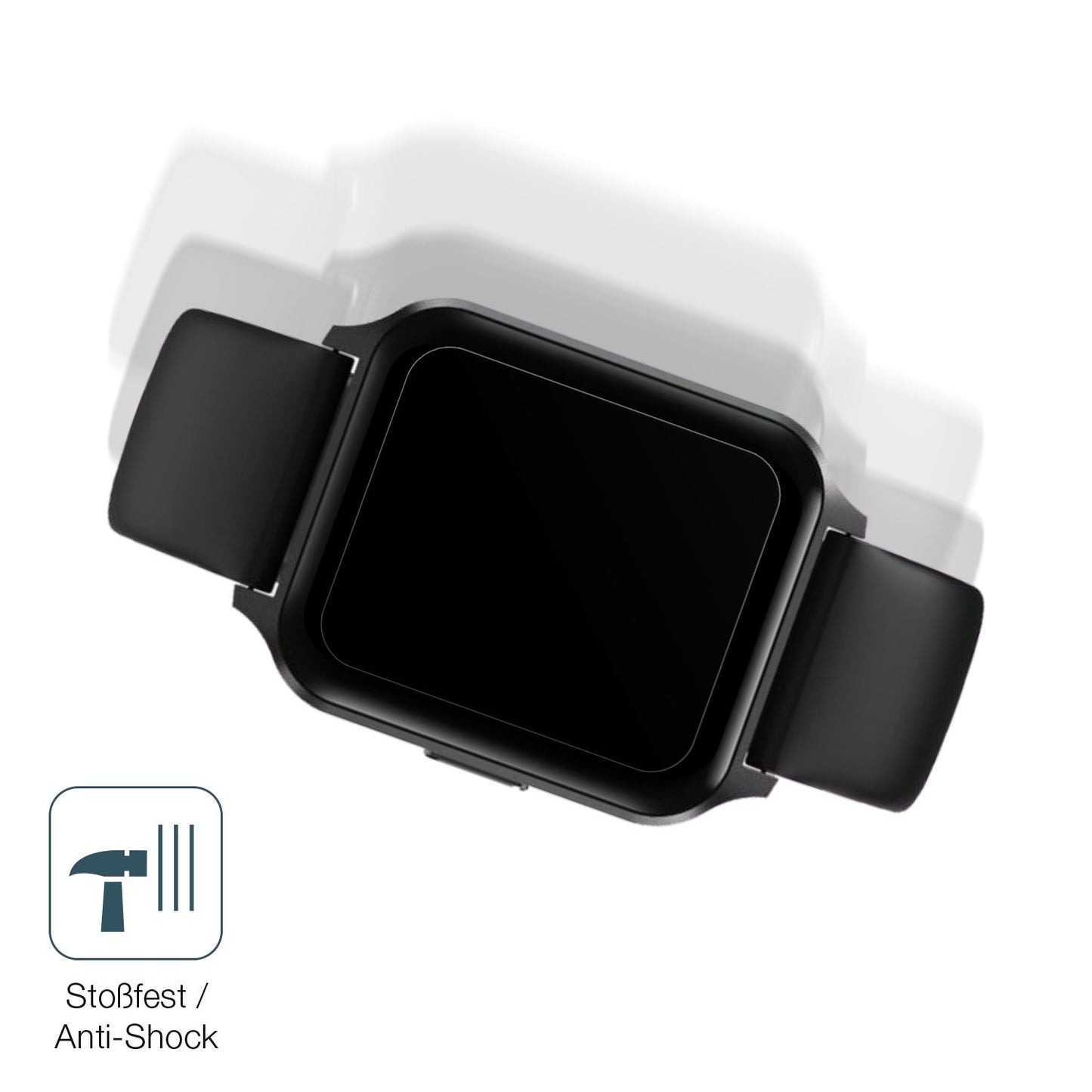 Schutz gegen Kratzer auf dem Touchelex 1,52 Zoll Smartwatch Glas durch Schlüssel, Stöße gegen die Tischkante oder Stürze