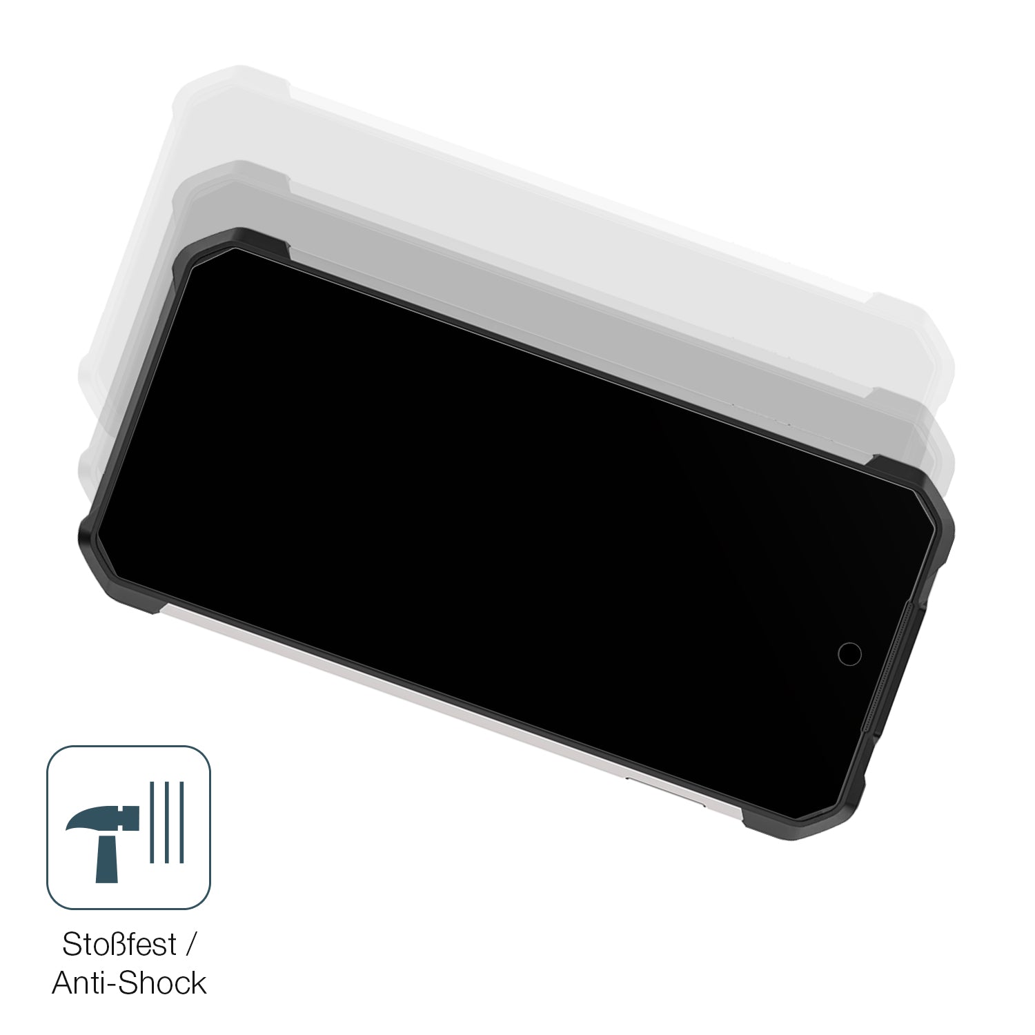 Schutz gegen Kratzer auf dem Unihertz 8849 Tank 2 Pro Glas durch Schlüssel, Stöße gegen die Tischkante oder Stürze