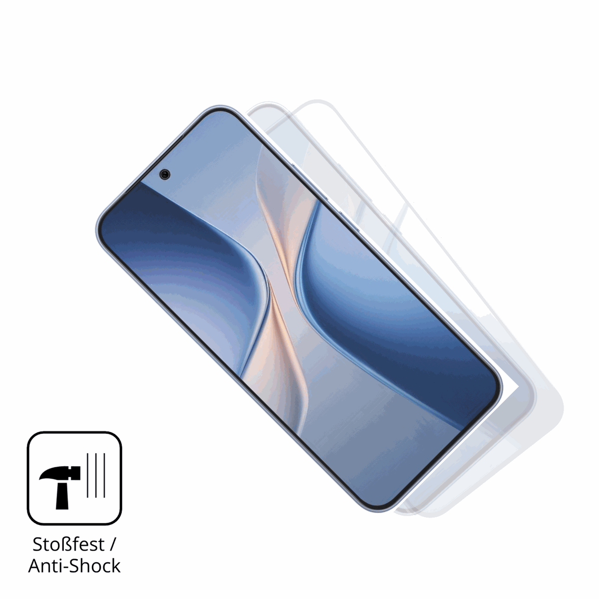 Schutz gegen Kratzer auf dem Vivo T5 Pro Glas durch Schlüssel, Stöße gegen die Tischkante oder Stürze