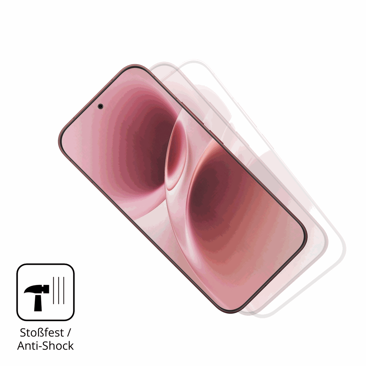 Schutz gegen Kratzer auf dem Vivo V70 Glas durch Schlüssel, Stöße gegen die Tischkante oder Stürze