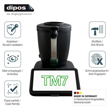 Schutz gegen Kratzer auf dem Vorwerk Thermomix TM7 Glas durch Schlüssel, Stöße gegen die Tischkante oder Stürze