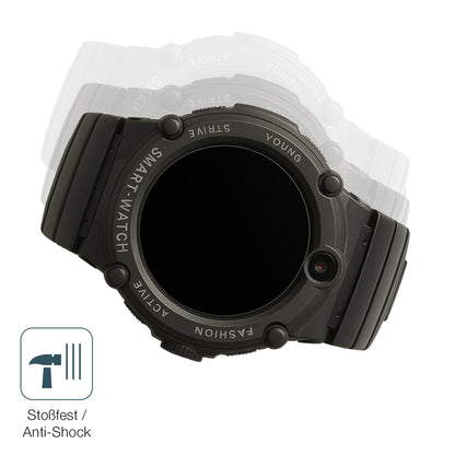 Schutz gegen Kratzer auf dem Watchmark GPS Watch Kids Glas durch Schlüssel, Stöße gegen die Tischkante oder Stürze