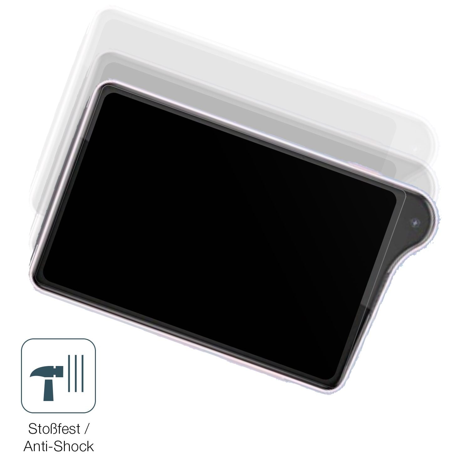 Schutz gegen Kratzer auf dem Xiaomi Qin K25 Glas durch Schlüssel, Stöße gegen die Tischkante oder Stürze