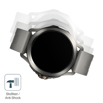 Schutz gegen Kratzer auf dem Xiaomi Watch S4 Glas durch Schlüssel, Stöße gegen die Tischkante oder Stürze