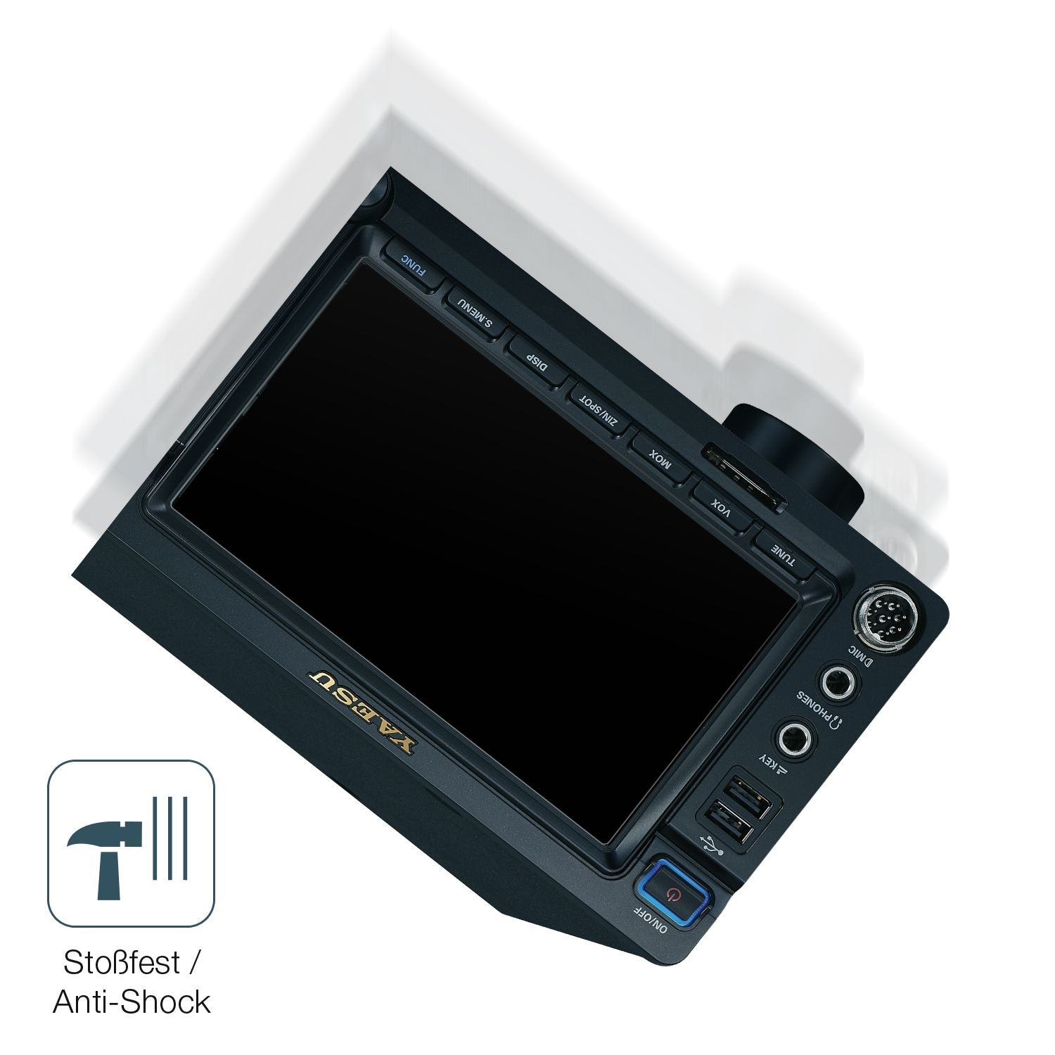 Schutz gegen Kratzer auf dem Yaesu FTDCX101MP Glas durch Schlüssel, Stöße gegen die Tischkante oder Stürze