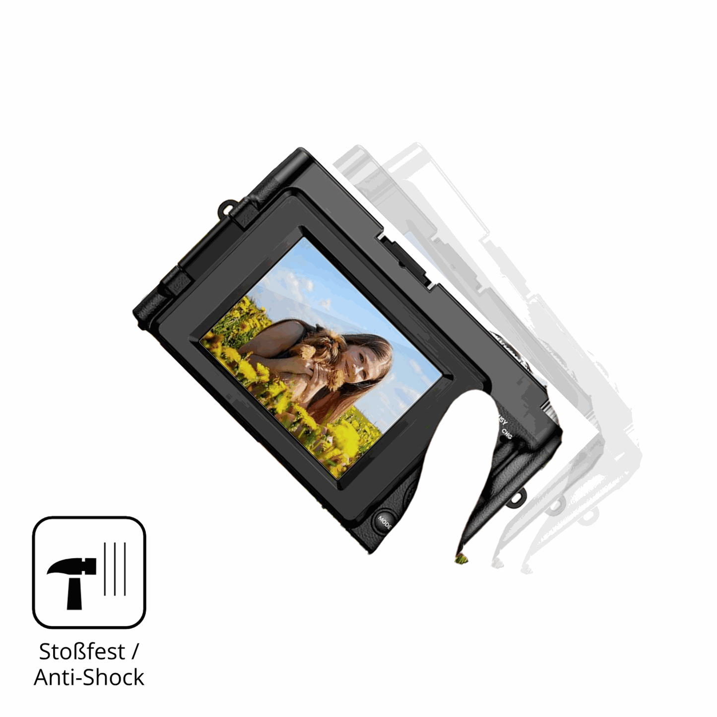 Schutz gegen Kratzer auf dem Aboobu Digitalkamera 4K 48MP 3 Zoll Glas durch Schlüssel, Stöße gegen die Tischkante oder Stürze