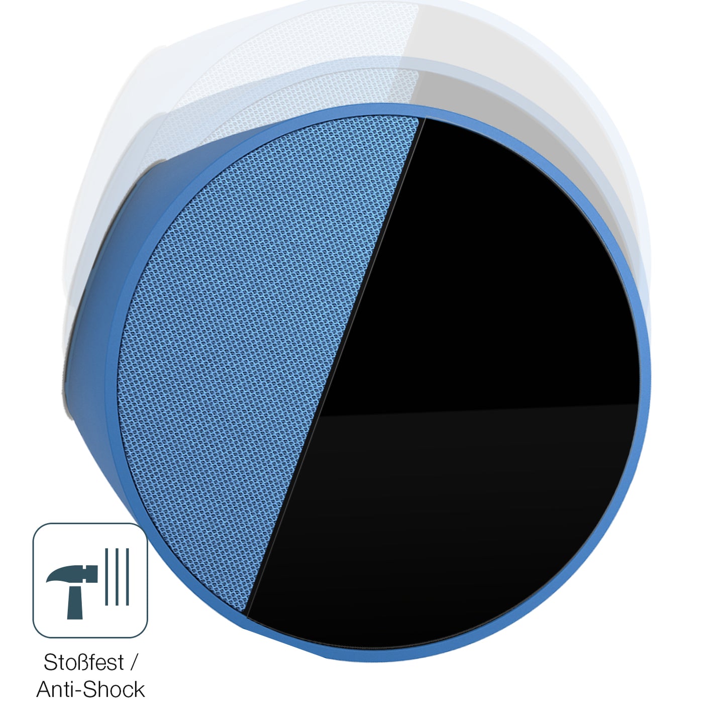 Schutz gegen Kratzer auf dem Amazon Echo Spot 2024 Glas durch Schlüssel, Stöße gegen die Tischkante oder Stürze