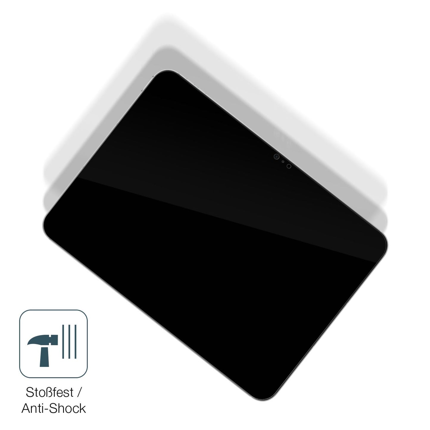 Schutz gegen Kratzer auf dem Apple iPad 10th Generation 10.9 2022 Glas durch Schlüssel, Stöße gegen die Tischkante oder Stürze