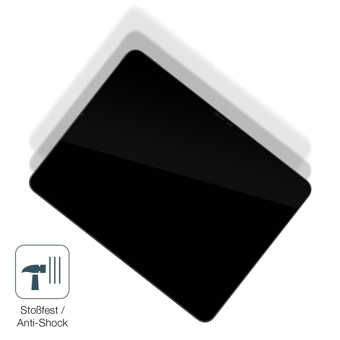 Schutz gegen Kratzer auf dem Apple iPad Pro M5 13 Zoll Glas durch Schlüssel, Stöße gegen die Tischkante oder Stürze