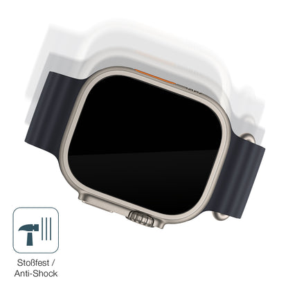 Schutz gegen Kratzer auf dem Apple Watch Ultra 2 49mm Glas durch Schlüssel, Stöße gegen die Tischkante oder Stürze
