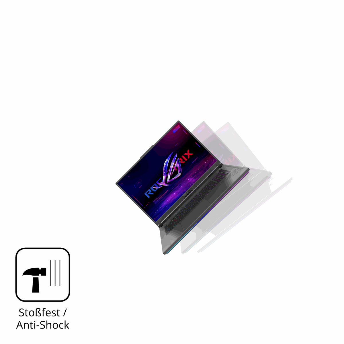 Schutz gegen Kratzer auf dem Asus Strix G814j Glas durch Schl�ssel, St��e gegen die Tischkante oder St�rze