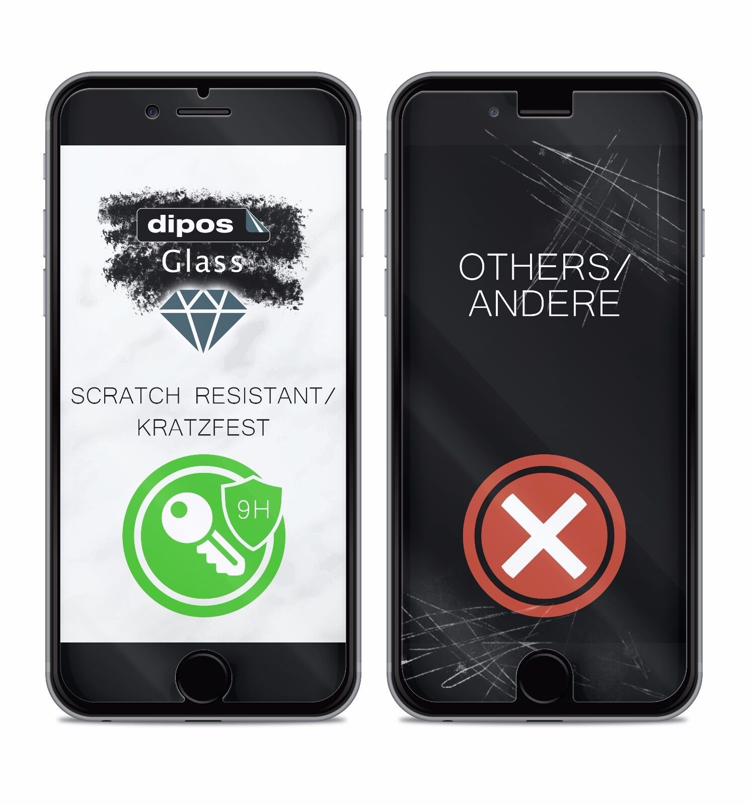 Schutz gegen Kratzer auf dem Asus ZenFone AR Glas durch Schlüssel, Stöße gegen die Tischkante oder Stürze