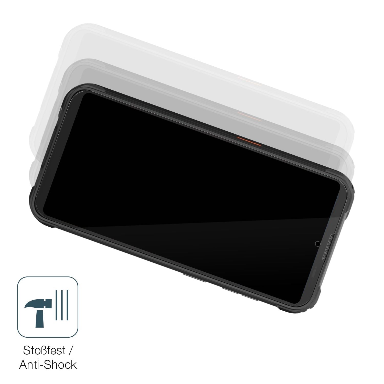 Schutz gegen Kratzer auf dem Blackview BV5300 Glas durch Schlüssel, Stöße gegen die Tischkante oder Stürze