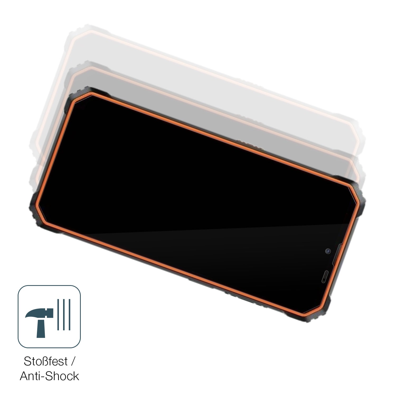 Schutz gegen Kratzer auf dem Blackview BV6200 Plus Glas durch Schlüssel, Stöße gegen die Tischkante oder Stürze