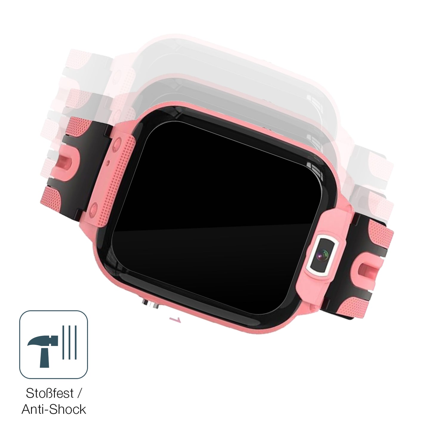 Schutz gegen Kratzer auf dem Clleylise Kinder Smartwatch Glas durch Schlüssel, Stöße gegen die Tischkante oder Stürze