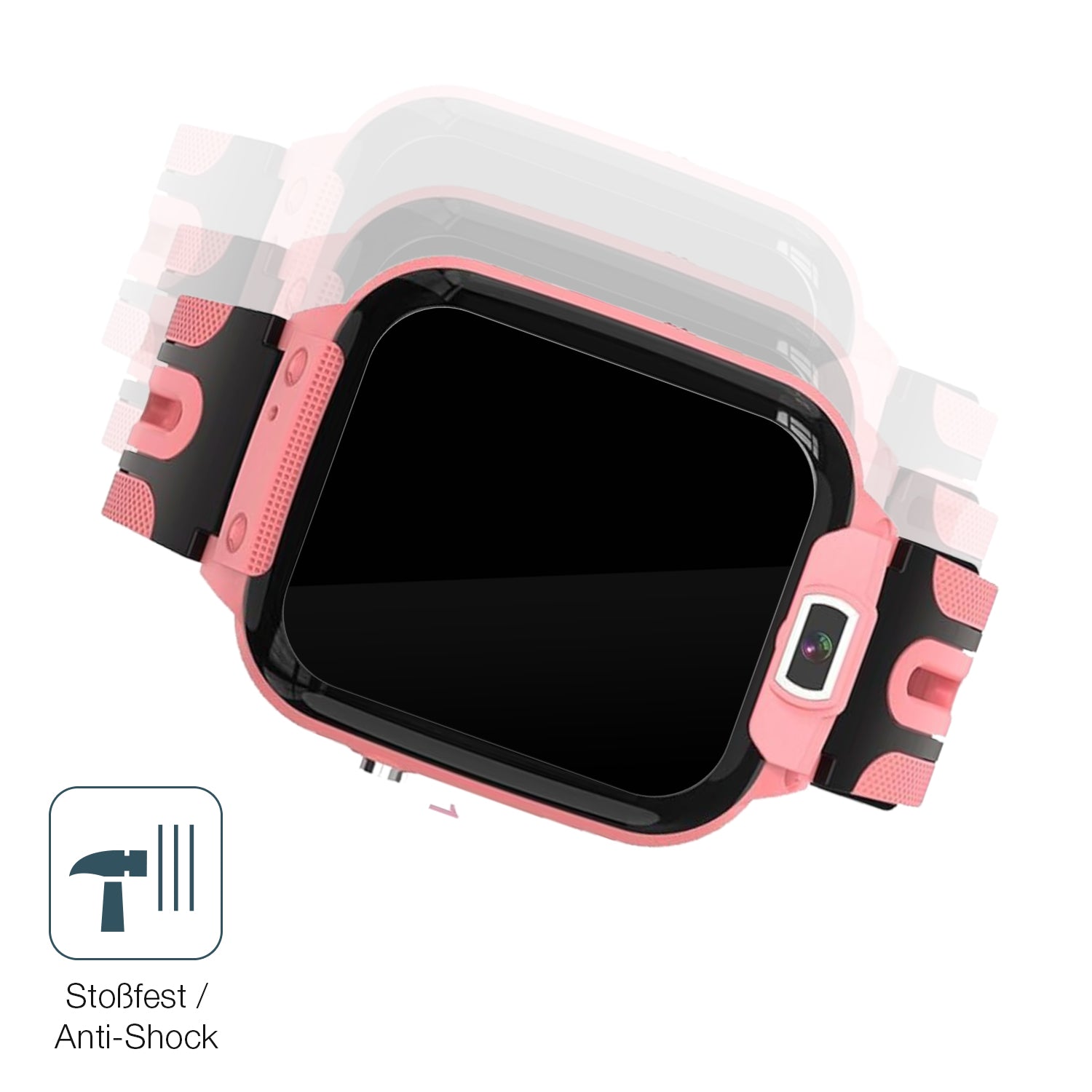 Schutz gegen Kratzer auf dem Clleylise Kinder Smartwatch Glas durch Schlüssel, Stöße gegen die Tischkante oder Stürze