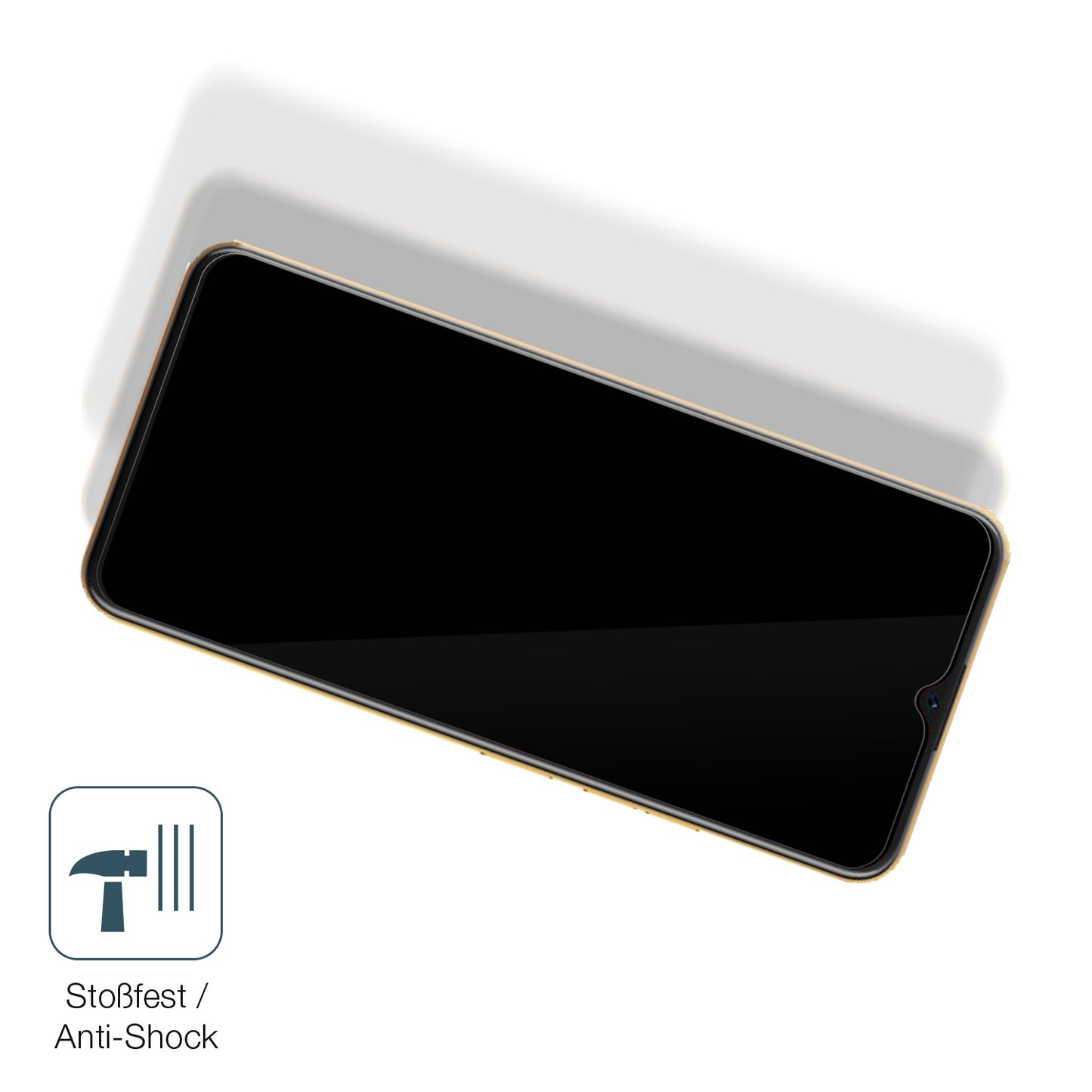 Schutz gegen Kratzer auf dem Coolpad Cool 20 Pro Glas durch Schlüssel, Stöße gegen die Tischkante oder Stürze