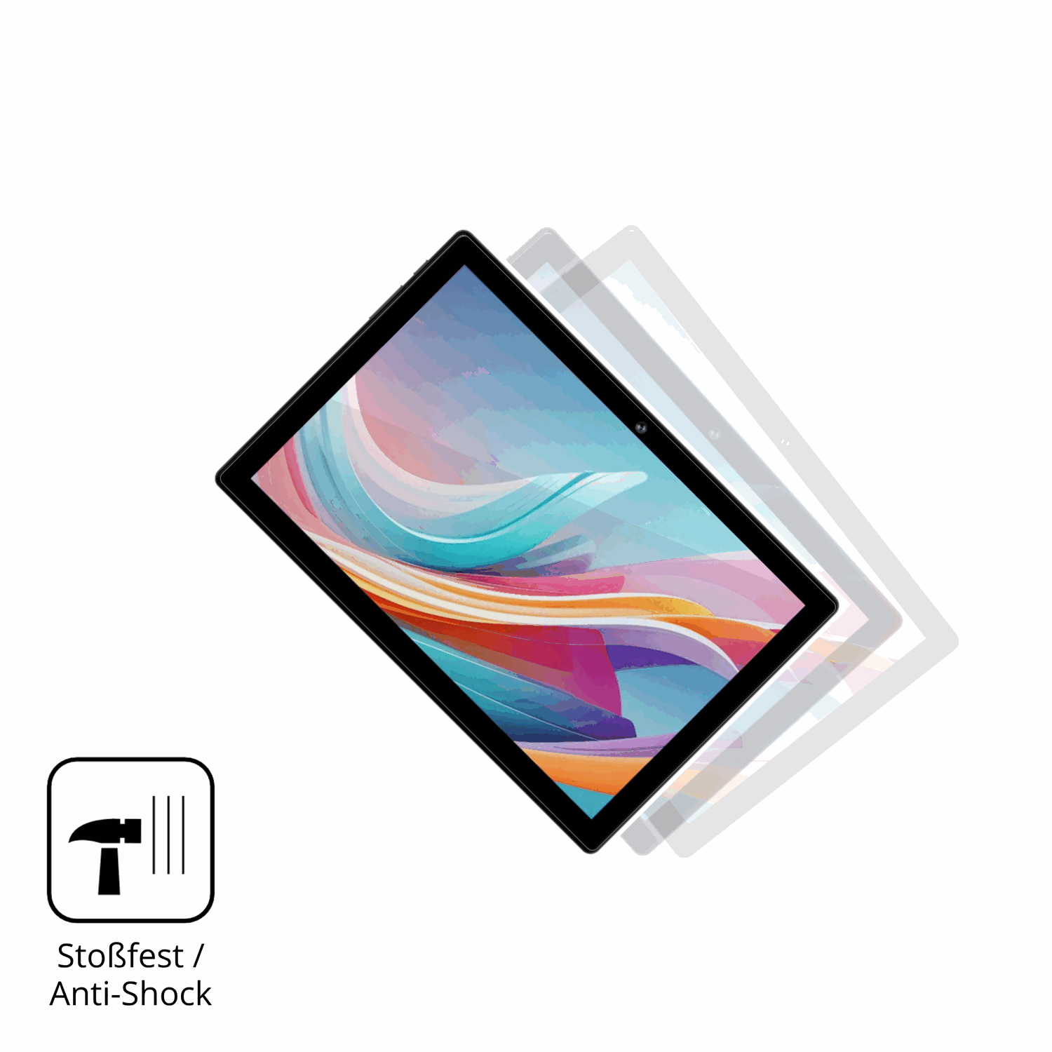 Schutz gegen Kratzer auf dem Crelander T40 10.1 Glas durch Schlüssel, Stöße gegen die Tischkante oder Stürze