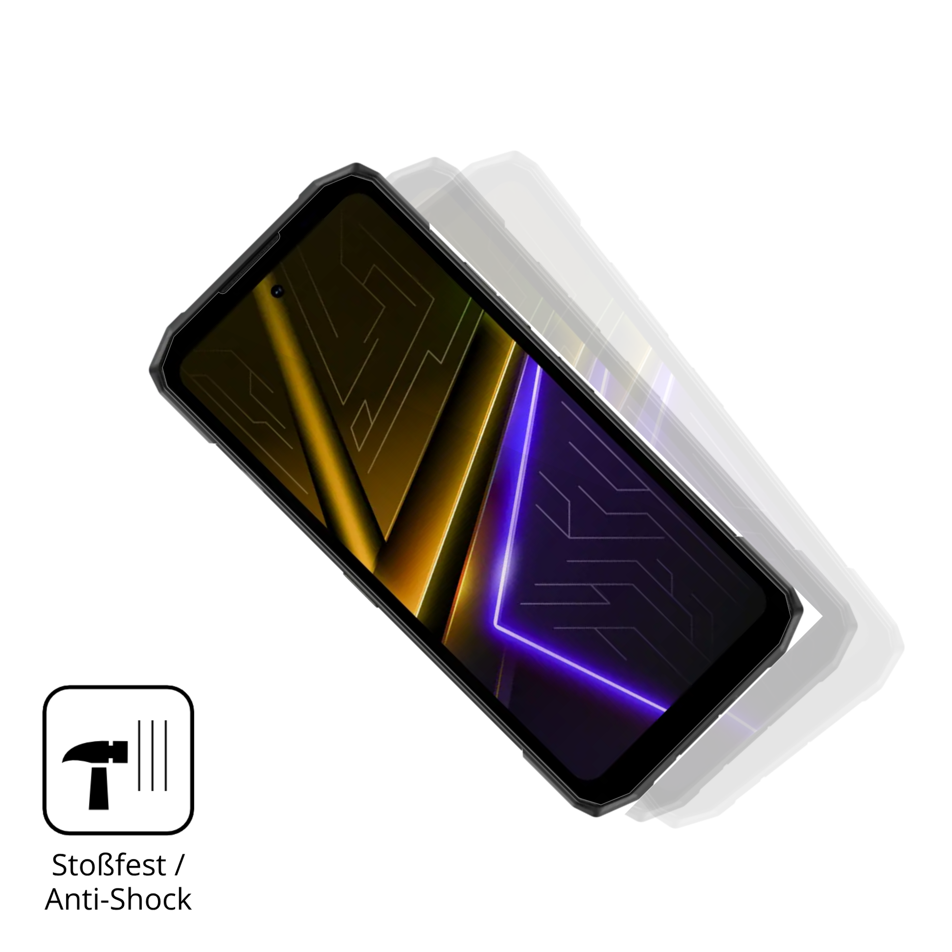 Schutz gegen Kratzer auf dem Doogee Blade 20 Max Glas durch Schlüssel, Stöße gegen die Tischkante oder Stürze