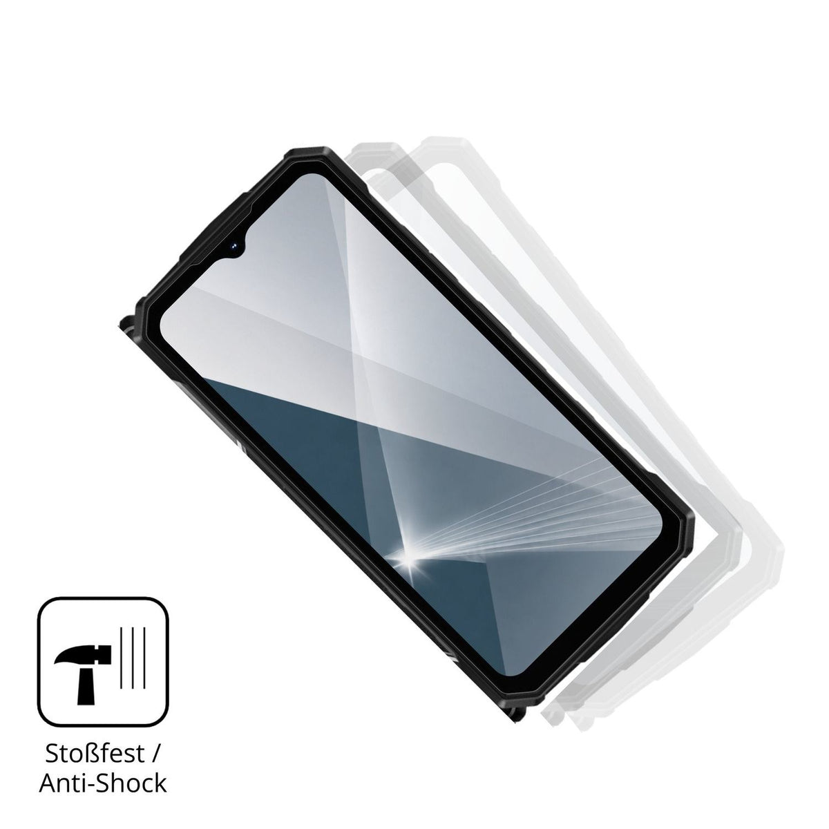 Schutz gegen Kratzer auf dem DOOGEE Fire 5 Glas durch Schlüssel, Stöße gegen die Tischkante oder Stürze