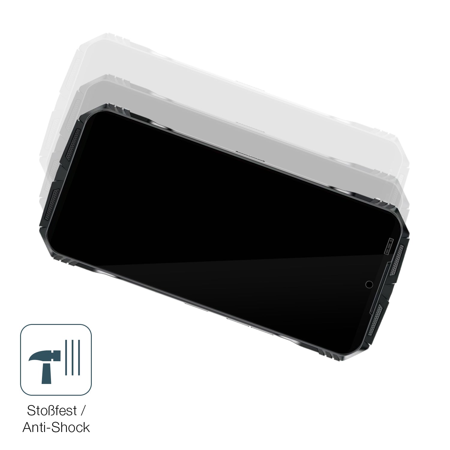 Schutz gegen Kratzer auf dem Doogee S118 Glas durch Schlüssel, Stöße gegen die Tischkante oder Stürze