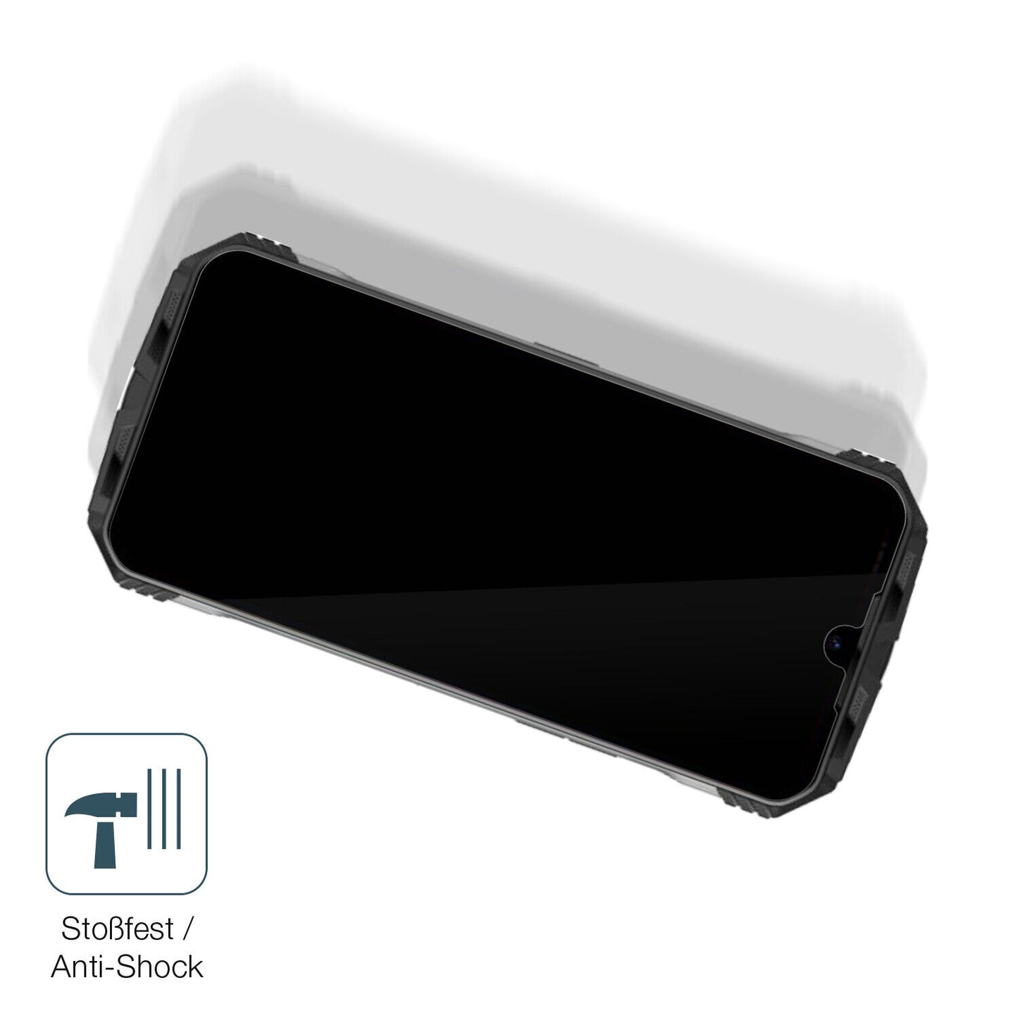 Schutz gegen Kratzer auf dem DOOGEE V Max Glas durch Schlüssel, Stöße gegen die Tischkante oder Stürze