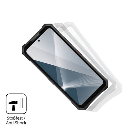 Schutz gegen Kratzer auf dem Doogee V50 Glas durch Schlüssel, Stöße gegen die Tischkante oder Stürze