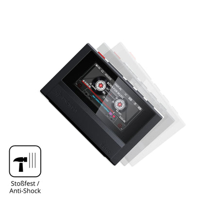 Schutz gegen Kratzer auf dem FiiO Echo Retro Glas durch Schlüssel, Stöße gegen die Tischkante oder Stürze