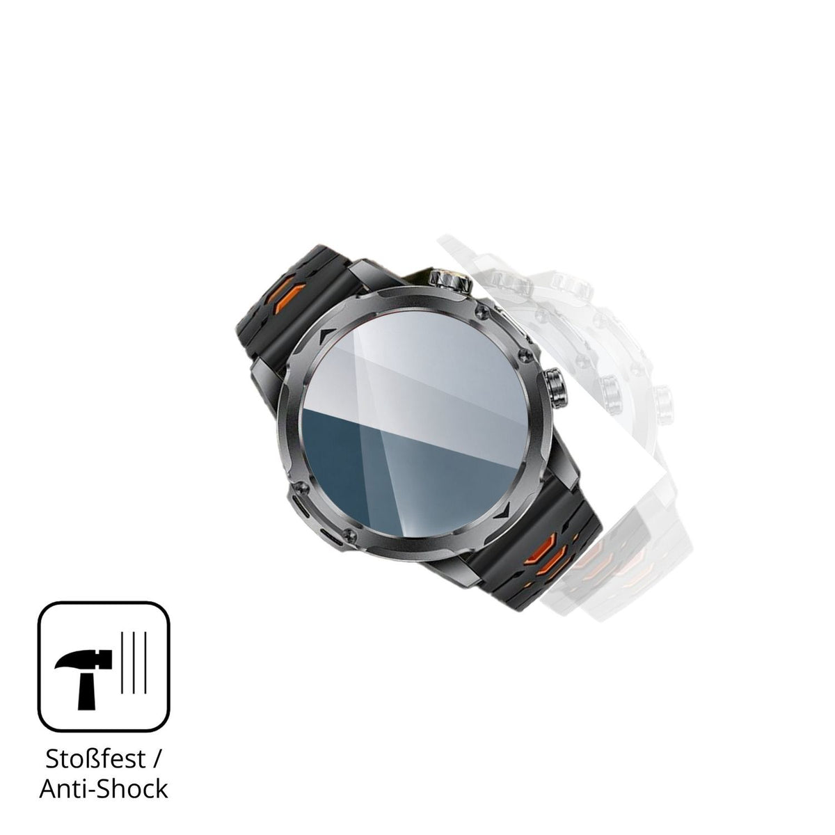 Schutz gegen Kratzer auf dem FITFLEX EF23-F Glas durch Schlüssel, Stöße gegen die Tischkante oder Stürze
