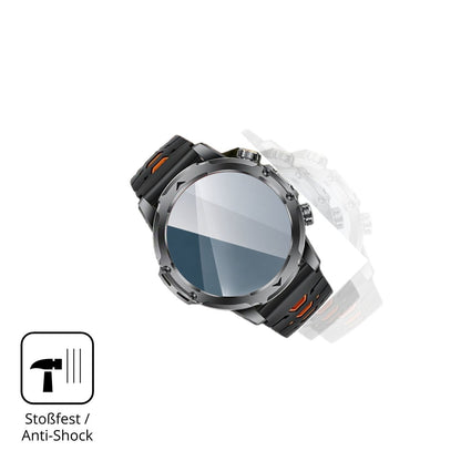 Schutz gegen Kratzer auf dem FITFLEX EF23-F Glas durch Schlüssel, Stöße gegen die Tischkante oder Stürze