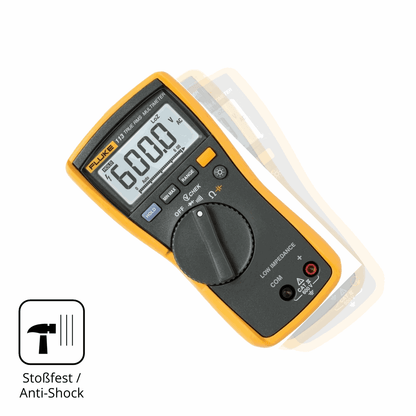 Schutz gegen Kratzer auf dem Fluke MultiMeter 113 Glas durch Schl�ssel, St��e gegen die Tischkante oder St�rze