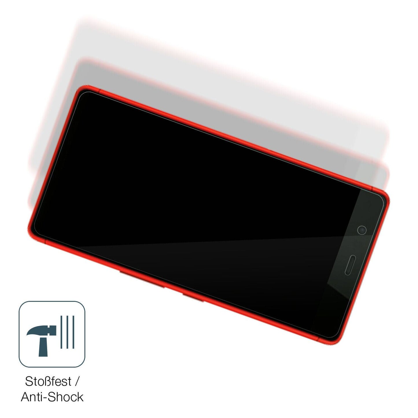 Schutz gegen Kratzer auf dem Fujitsu Arrows Be F-05J Glas durch Schlüssel, Stöße gegen die Tischkante oder Stürze