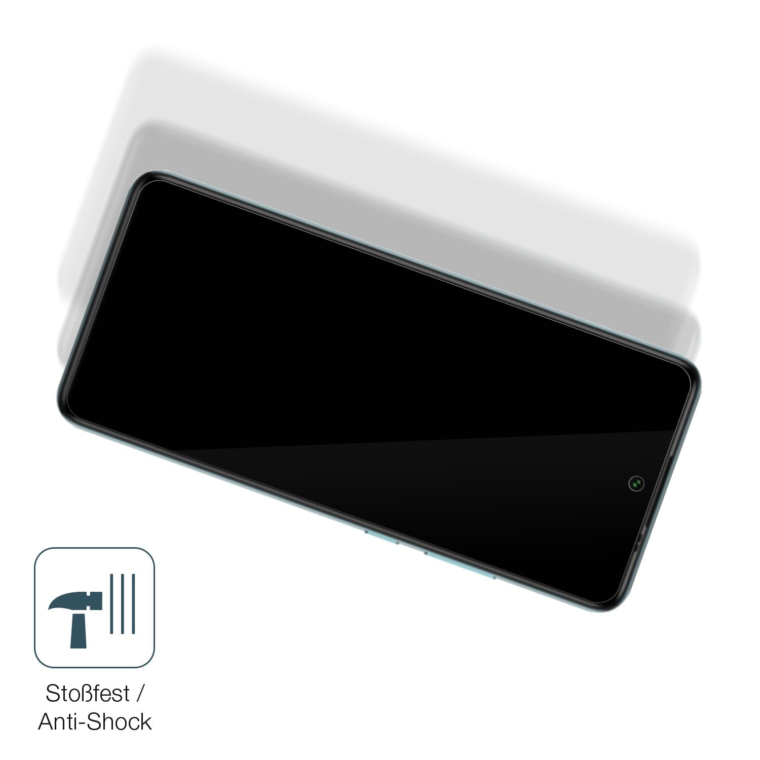 Schutz gegen Kratzer auf dem General Mobile GM22 Plus Glas durch Schlüssel, Stöße gegen die Tischkante oder Stürze