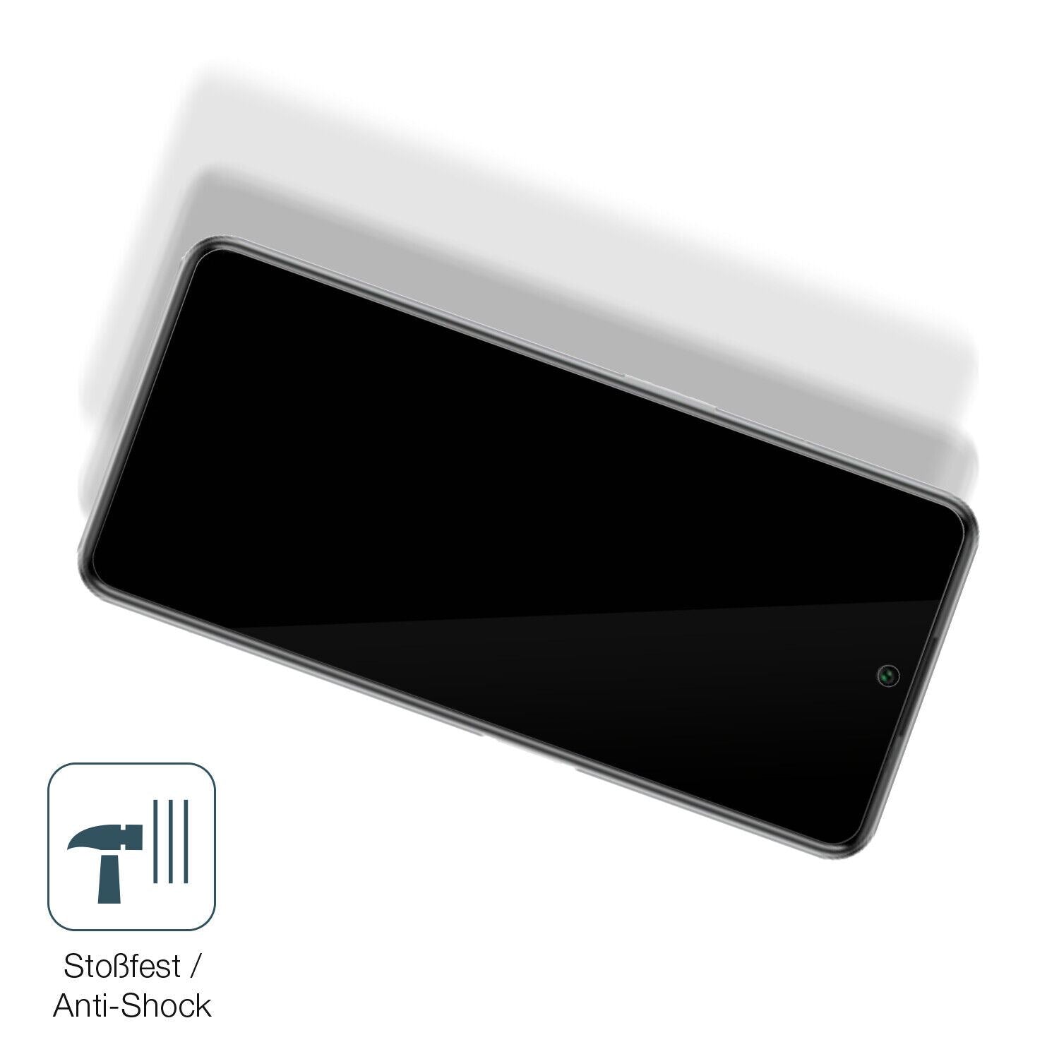 Schutz gegen Kratzer auf dem General Mobile GM22 Pro Glas durch Schlüssel, Stöße gegen die Tischkante oder Stürze