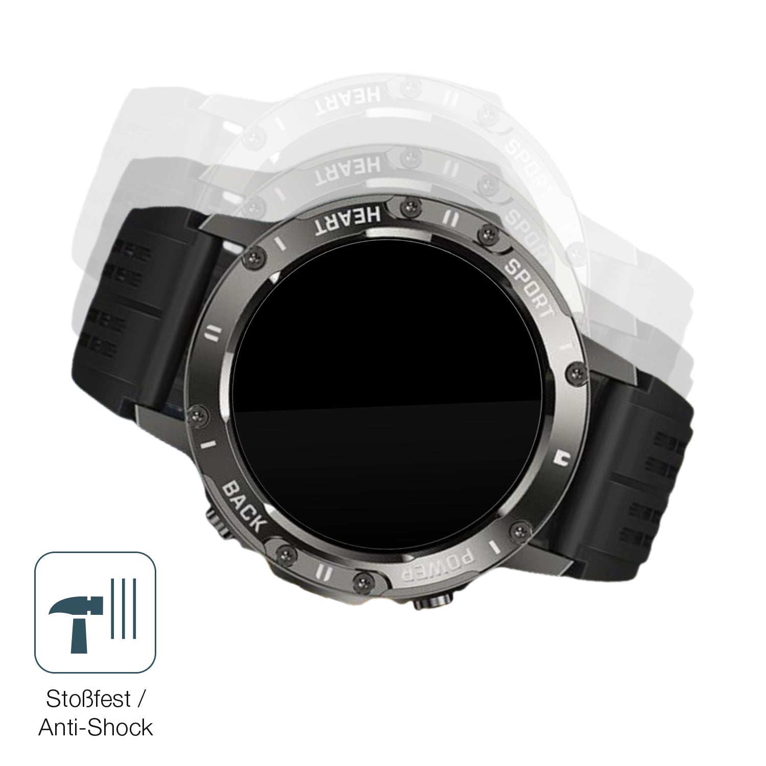 Schutz gegen Kratzer auf dem Timu S81 1.39 Zoll Glas durch Schlüssel, Stöße gegen die Tischkante oder Stürze